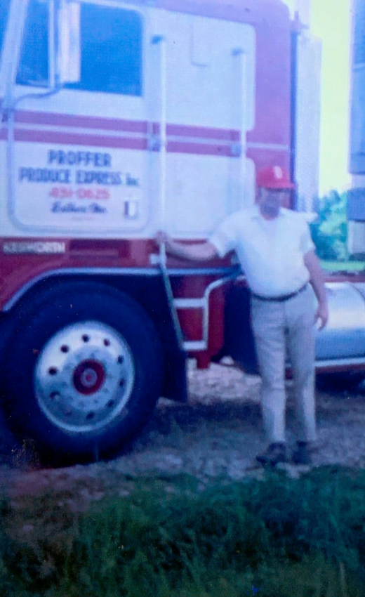 Udell Proffer with old Proffer Express truck